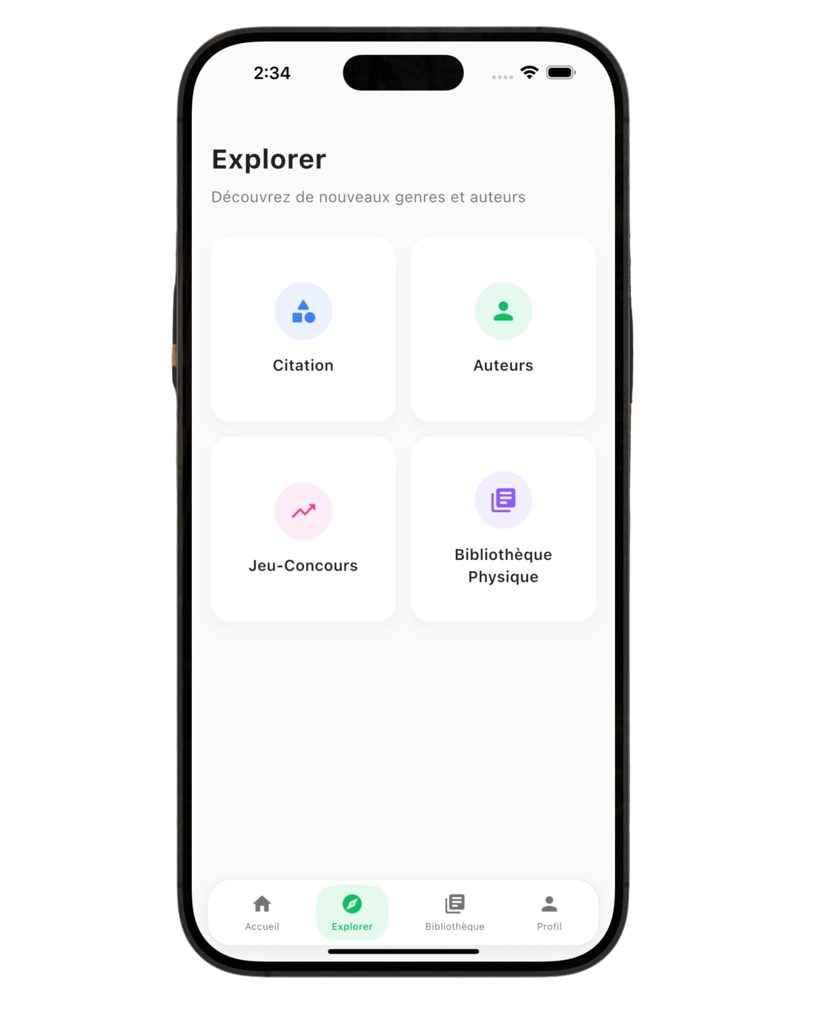 Écran accueil Kaylire