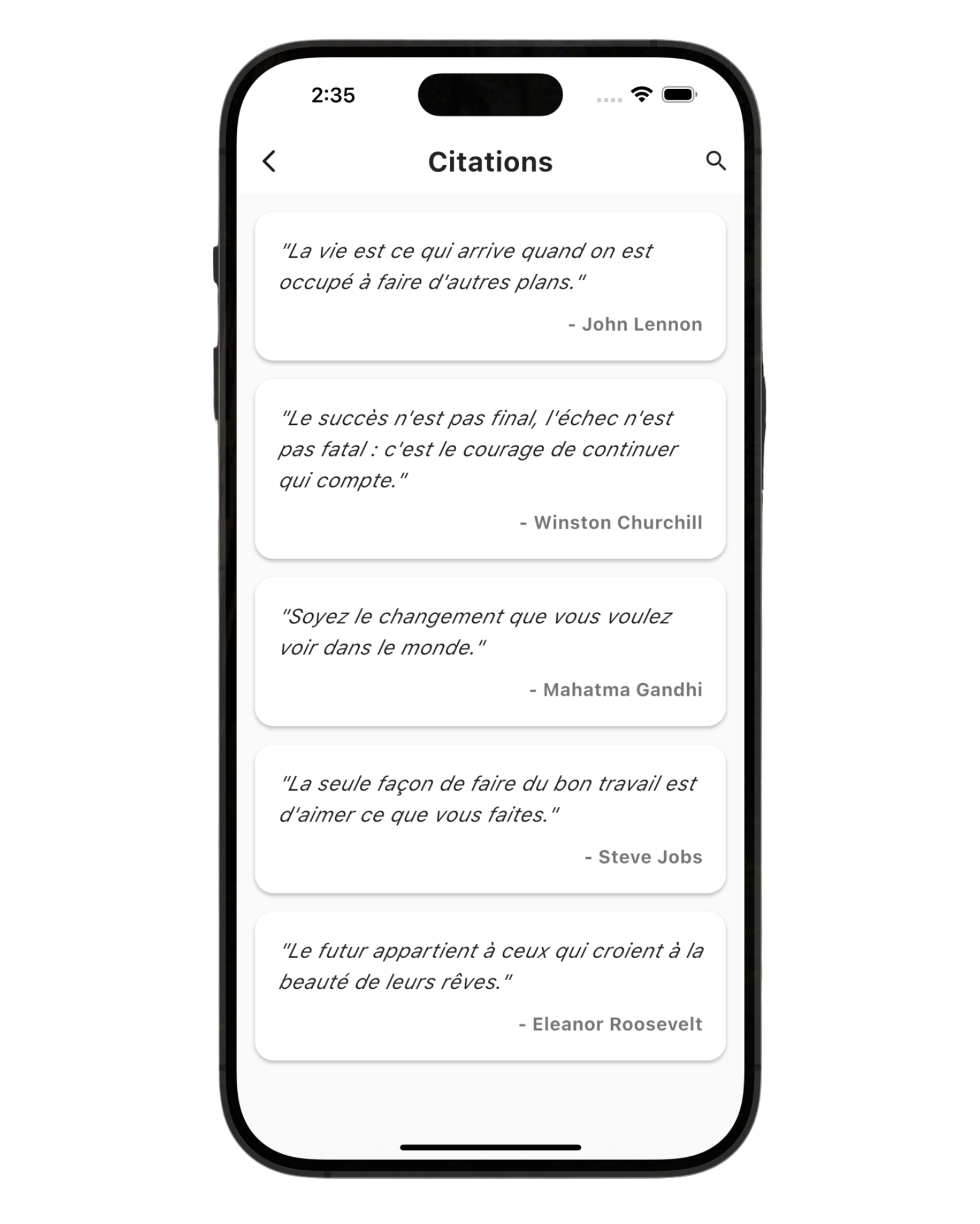 Écran accueil Kaylire